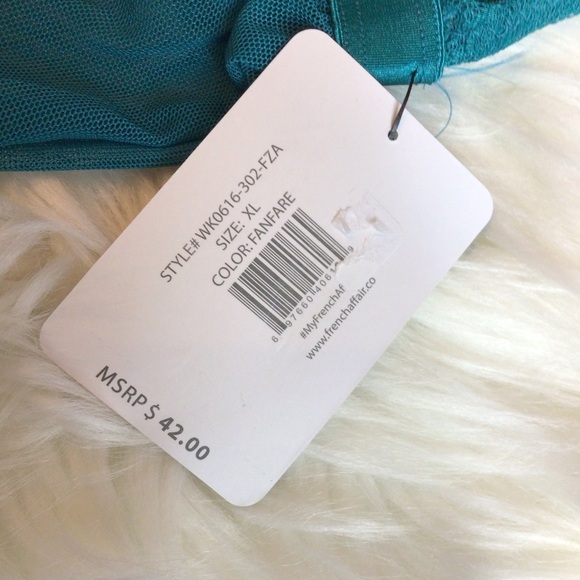 French Affair 2Pc Green Babydoll and G-String Panty Lingerie Set Choose Size - Picture 11 of 12